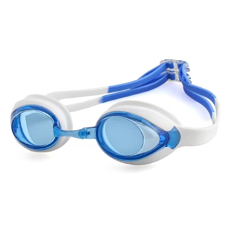파란색과 흰색/단일 수영 고글 (고급 박스)