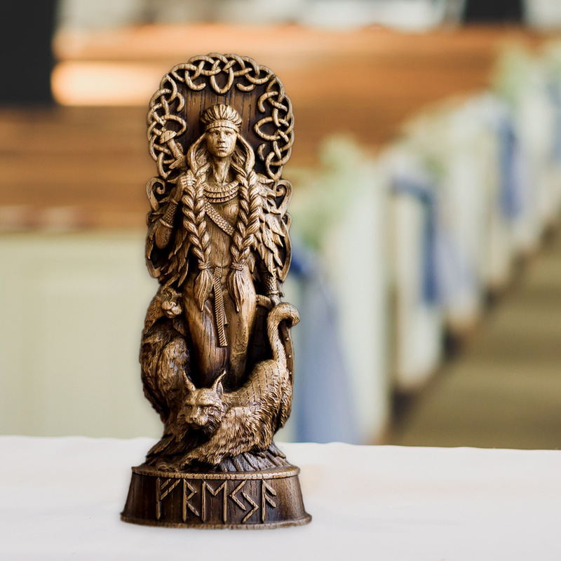 Cross-border New Hero Statues Imitation Wood Carving Resin Ornaments Resin Crafts Myth Ornaments Thor God Decoration Cross-border New Hero Statues Imitation Wood Carving Resin Ornaments Resin Crafts Myth Ornaments Thor God Decoration