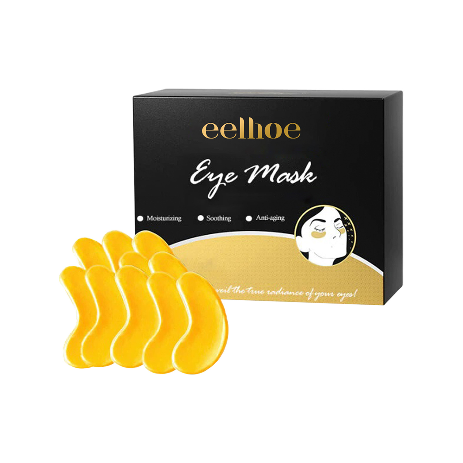 EELHOE Crystal Collagen Eye Mask Verstevigend en liftend oogmasker Hydrateert en hydrateert de huid rond de ogen en vermindert fijne lijntjes_voghion.com