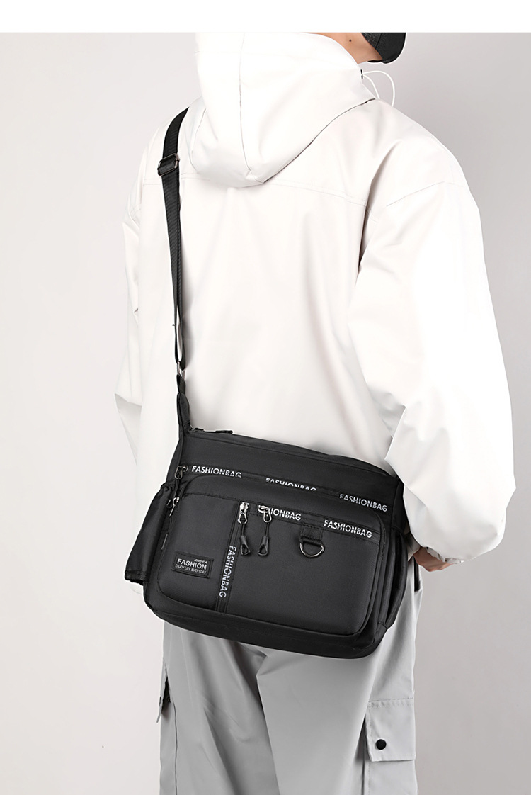 New 2024 men's bag, large-capacity casual men's crossbody bag, waterproof single-shoulder bag, multi-layered business versatile travel bag undefined