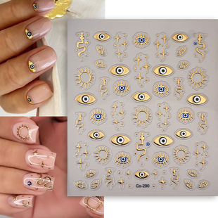 Stereo Bronzing Ethnic Totem Dream Catcher DIY Nail Paste Big Eyelash Eye Decoration Paste