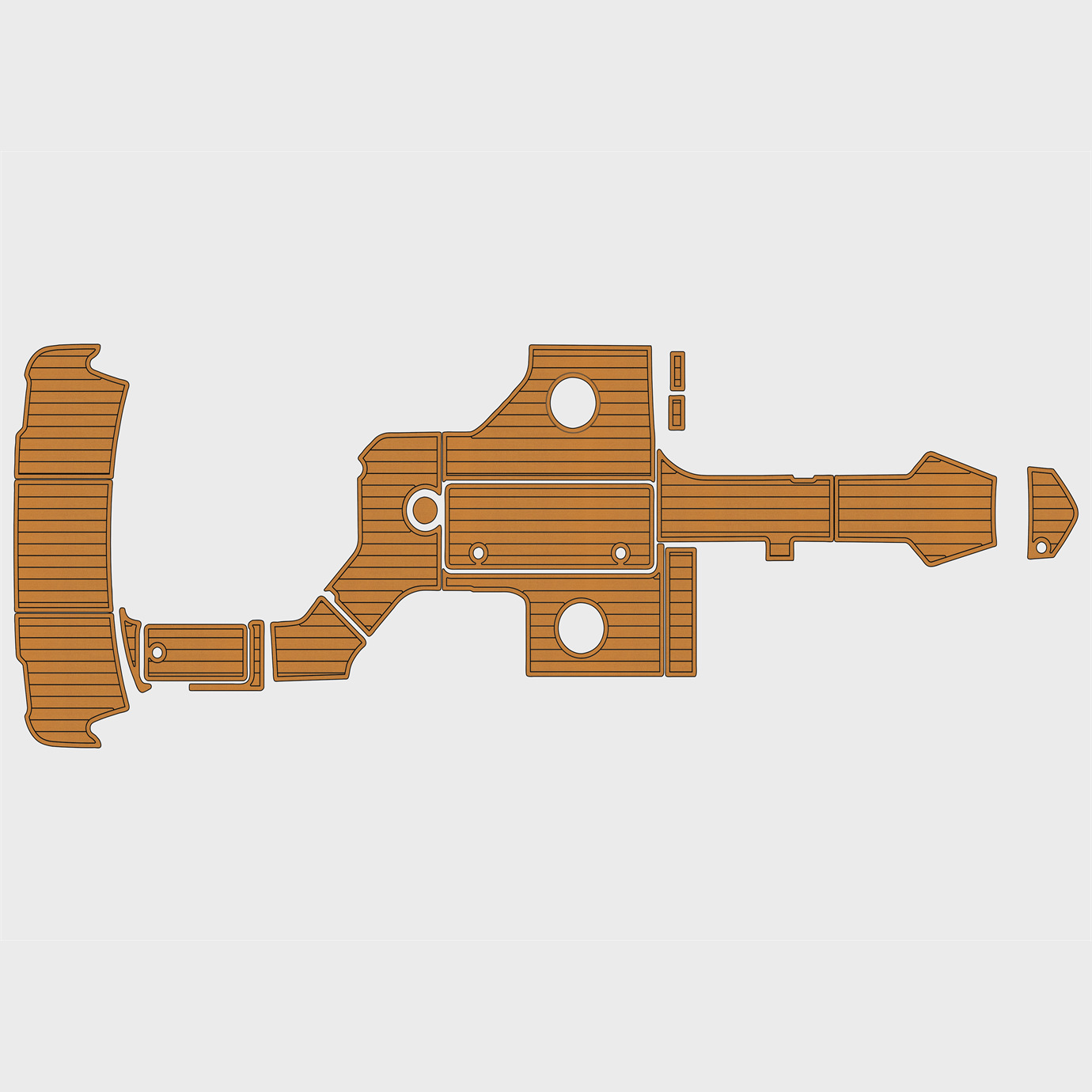 2016-2022 Sea Ray 250 SLX  Faux Teak Marine Foam mat Floor