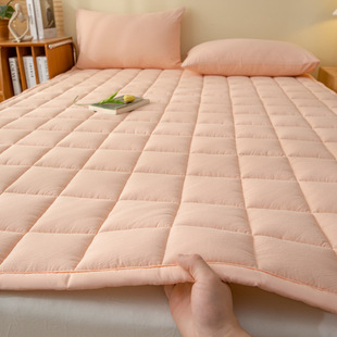 Class A Solid Color Cotton Mattress Bedding Household Tatami Cotton Soft Mattress Yarn-dyed Water Washed Cotton Anti-slip Mat
