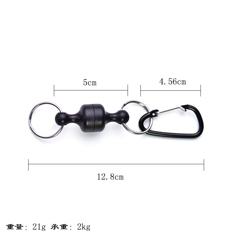 Nueva luya pesca hebilla colgante hebilla magnética al aire libre montañismo hebilla colgante rápida cuerda perdida inalámbrica fuerte hebilla telescópica magnética