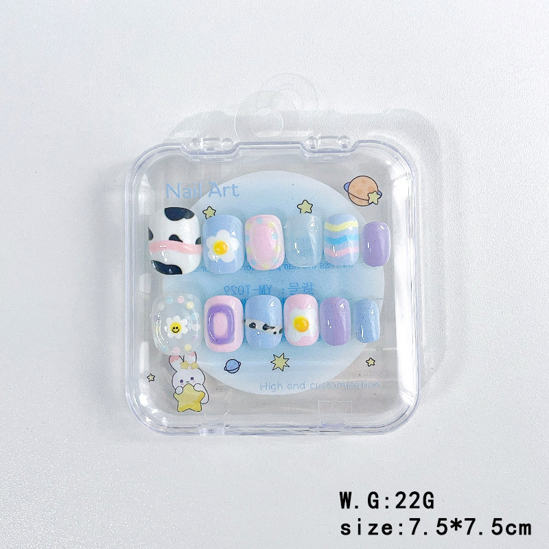 立体的でかわいい子供用ネイルパッチ、アクセサリー付き、完成ネイルパッチ、フェイクネイルパッチ、ウェアラブルネイルパッチ、漫画ネイルパッチ|undefined