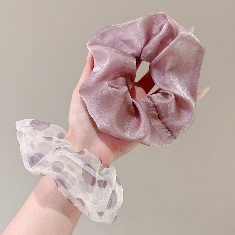 Temperamento púrpura punto de onda pequeño hilo fresco anillo de cabello tocado nuevo anillo de intestino grueso cabello atado cabello al por mayor