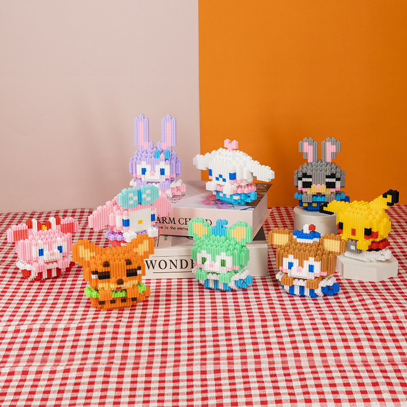 Pinta Particles Cute Cup Series Star Dailou Puzzle Assembly Building Toys Little Girl Building Blocks Ornaments Toys