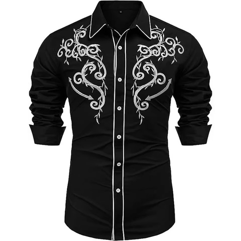 Western Cowboy Men's Shirts, Comfortable and Soft Men's Clothing, Long-Sleeved Shirts for Everyday Wear, Stylish Denim Shirts Western Cowboy Men's Shirts, Comfortable and Soft Men's Clothing, Long-Sleeved Shirts for Everyday Wear, Stylish Denim Shirts