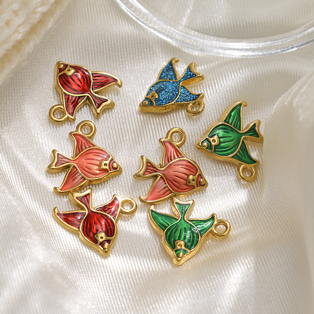 1 Piece 304 Stainless Steel Fish Polished Pendant DIY Ornament Accessories display picture 4