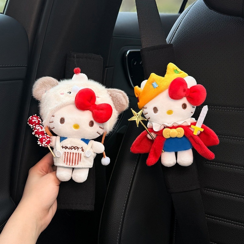 2026 New Hellokitty Car Seat Belt Shoulder Pad Decorative Anti-Wear Clothing with a High-End Feel for Women