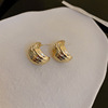 Silver needle, crooked brand earrings, silver 925 sample, wholesale