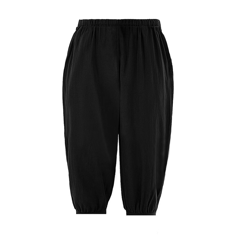 New Medieval Cosplay Pirate Pants Solid Color Elastic Waist Casual Pants Knee-Length Pants Studio Photography Clothing Pants New Medieval Cosplay Pirate Pants Solid Color Elastic Waist Casual Pants Knee-Length Pants Studio Photography Clothing Pants