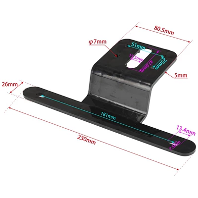 Trailer Rv Car Modified Yacht Trailer American License Plate Light Bracket License Plate Frame Tail Light License Plate Frame Accessories (Other Car Modifications) - price-of-one
