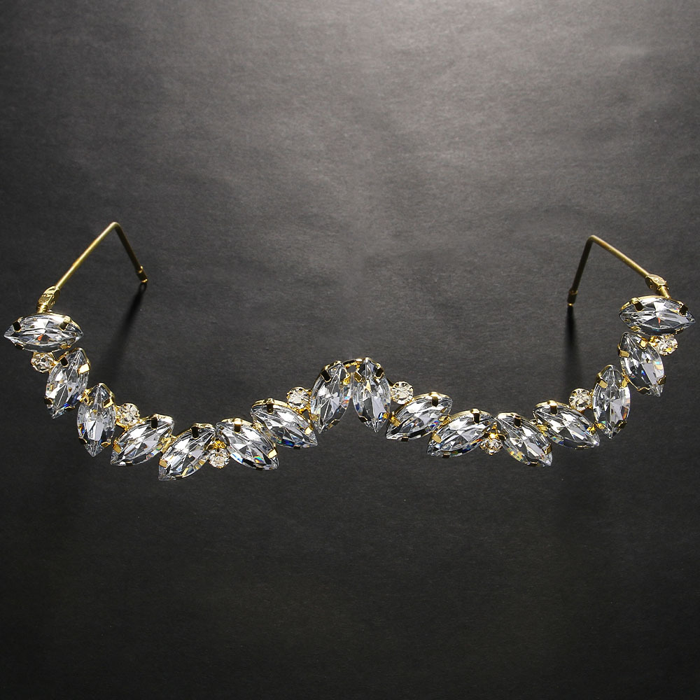 Personalizado hip hop gafas curvadas Marco europeo y americano moda rhinestone gafas marco etapa accesorios mujer gafas marco