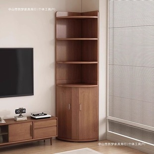 Corner Cabinet Corner Triangle Light Luxury High-End Mid-Century Style Corner Bedroom Storage Rack Living Room Corner Wall Storage Cabinet