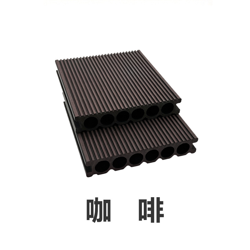 Piso de Madera Plástica Coextruida para Exterior Impermeable y Antideslizante para Patio y Terraza
