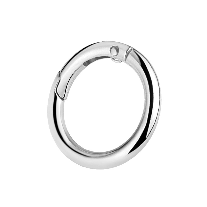 送料無料 欧州規格 亜鉛合金 スプリングリング ポータブルハンギングバックル オープンリング 追跡・紛失防止キーホルダー アクセサリー