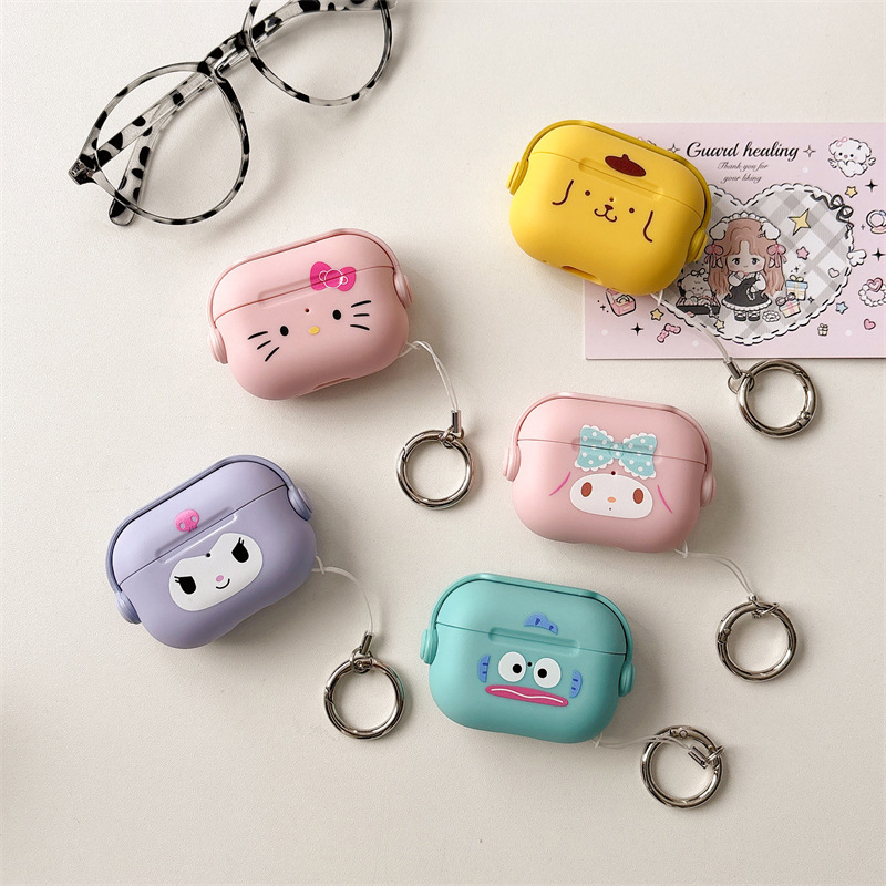 Cartoon Collection Suitable for AirPods Pro 3 Apple Bluetooth Wireless Earphone Case 4/2/3 Lock Buckle Stand Creative