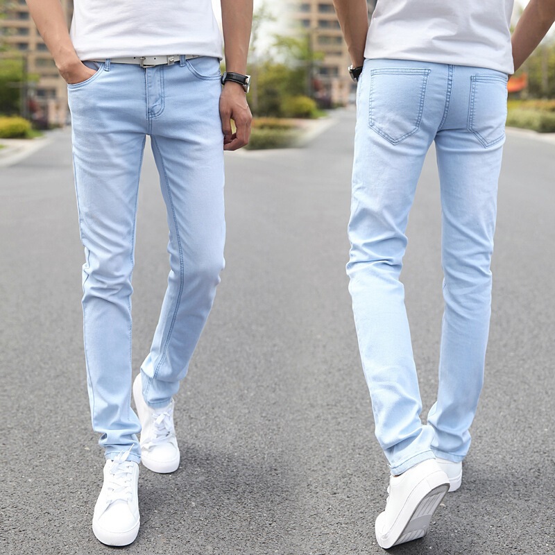 Spring and Summer Stretch Jeans for Men, Slim Fit, Tapered Pants, 2026 New Korean Style Trendy Casual Men's Long Pants