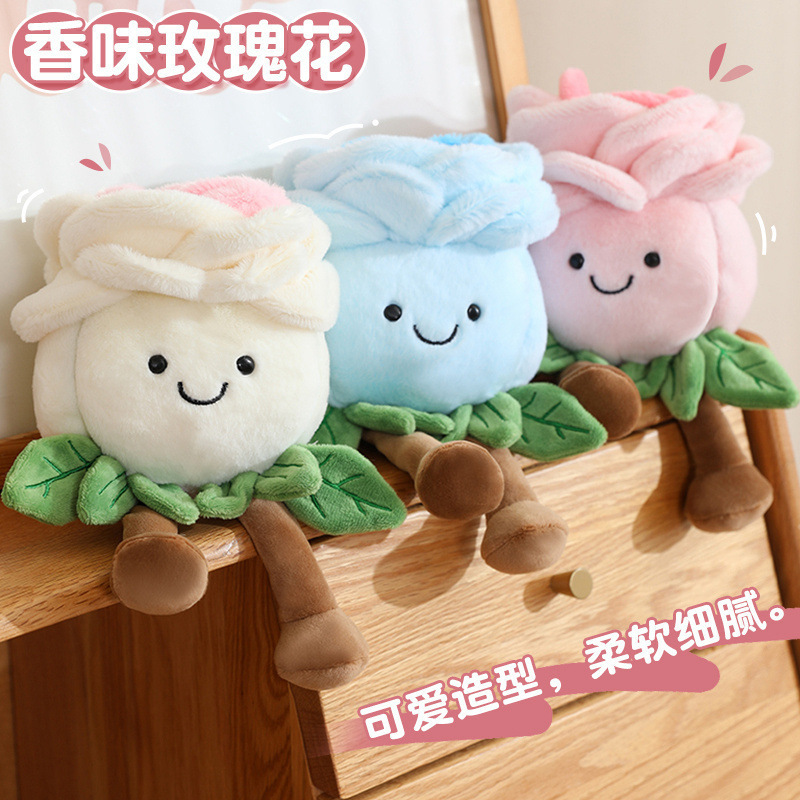 模擬バラの鉢植えぬいぐるみ楽しいリビングルームの植物の装飾品バラの小道具人形装飾ギフト|undefined