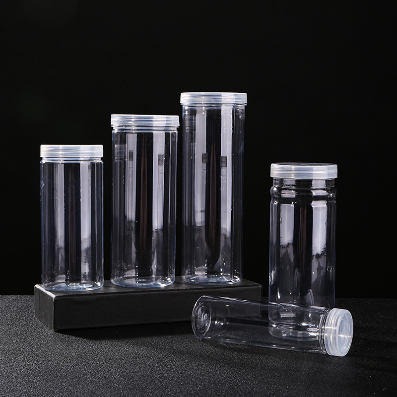 铅笔桶透明塑料罐圆形塑料桶带盖笔筒笔芯桶包装收纳瓶子细长防尘