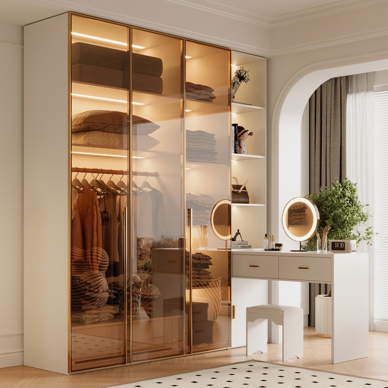 Modern light luxury one-door to ceiling glass door cloakroom…