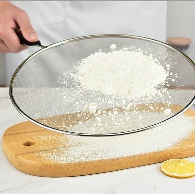 Cocina de acero inoxidable frita cubierta de malla a prueba de salpicaduras de aceite deflector cubierta de olla doméstica redonda de filete frito cubierta de malla a prueba de derrumbamiento de aceite