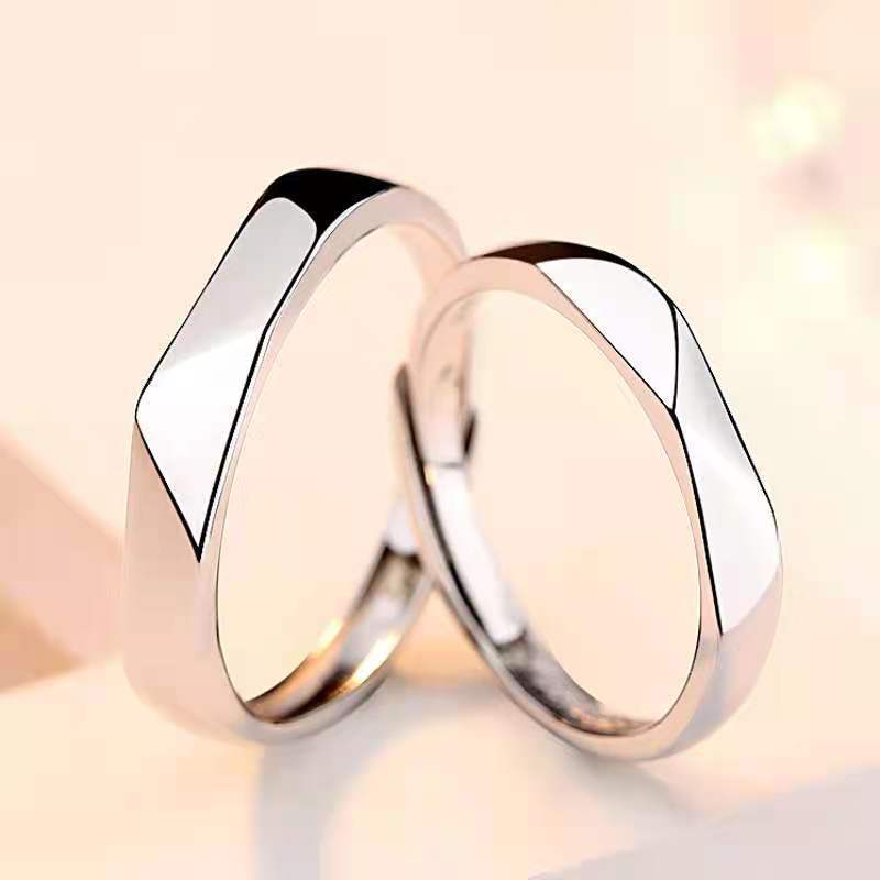 Diamond personality men and women couples open ring a pair of open ring students girlfriends ring wholesale