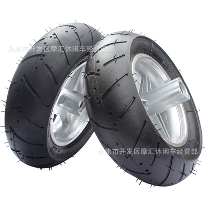Mini motorcycle ATV accessories 47/49CC rear 110/50/6.5 front 90/65/6.5 vacuum tire with wheel hub (Motorcycle wheel hub)