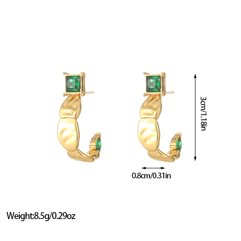 Holiday, Daily Occasion 1 Pair Vacation Classic Style Solid Color Inlay Titanium Steel Zircon Ear Studs