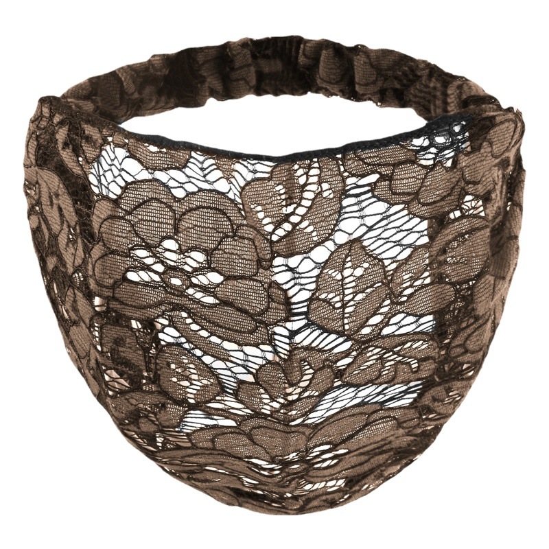 Banda de pelo de encaje fino de ala ancha de verano diadema que cubre el cabello blanco europeo y americano dulce todo fósforo pelo presionando diadema tocado pelo neto