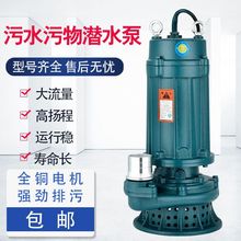 高扬程污水泵220V/380V家用无堵塞排污泵化粪池专用排污泵