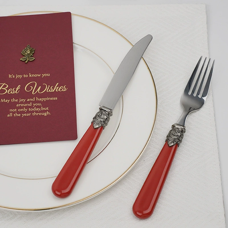(Cross-border trading), retro handle, spoon stainless steel, tableware, fork, set