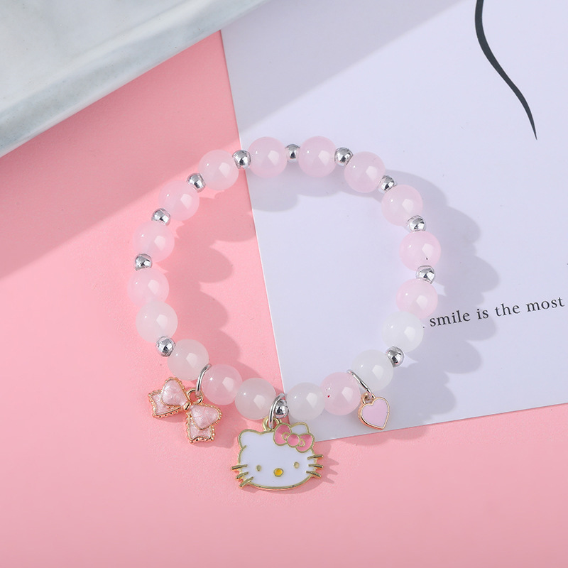 New KT cat alloy magnetic suction handmade simple Joker Hello Kitty pendant bracelet for girlfriends gift bracelet wholesale