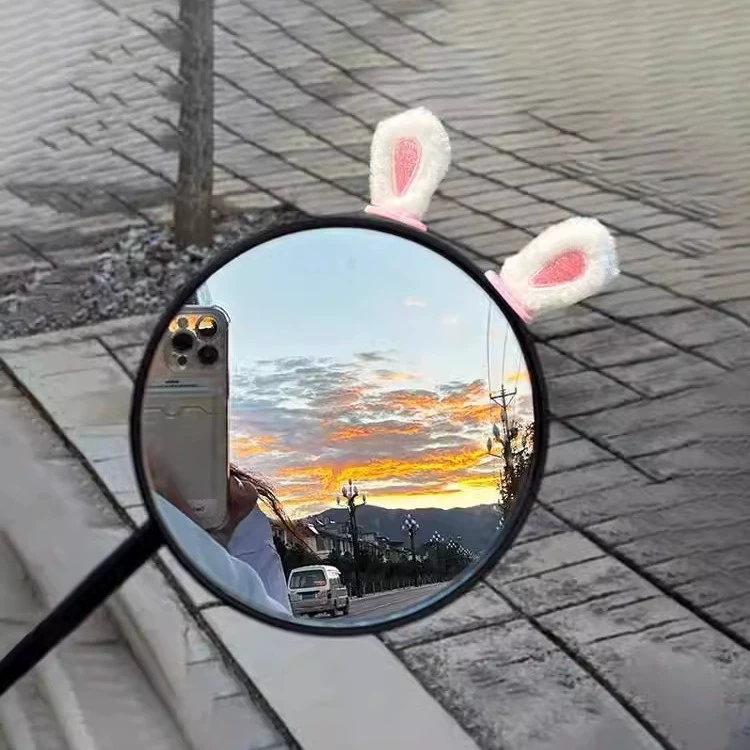 Уши кролика электромобиль зеркало заднего вида декоративные гаджеты Мотоцикл трехколесный аккумуляторный автомобиль трансформирует универсальную куклу милая