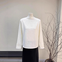 新中式真水貂加绒提花打底衫2025冬季新款国风高领套头保暖内搭女