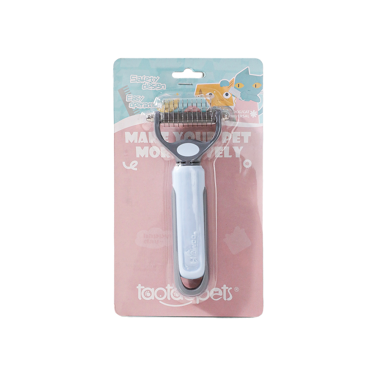 Peine de nudo abierto para mascotas simple de segunda generación de blackshell Peine de rastrillo para mascotas Peine anti-nudo para mascotas