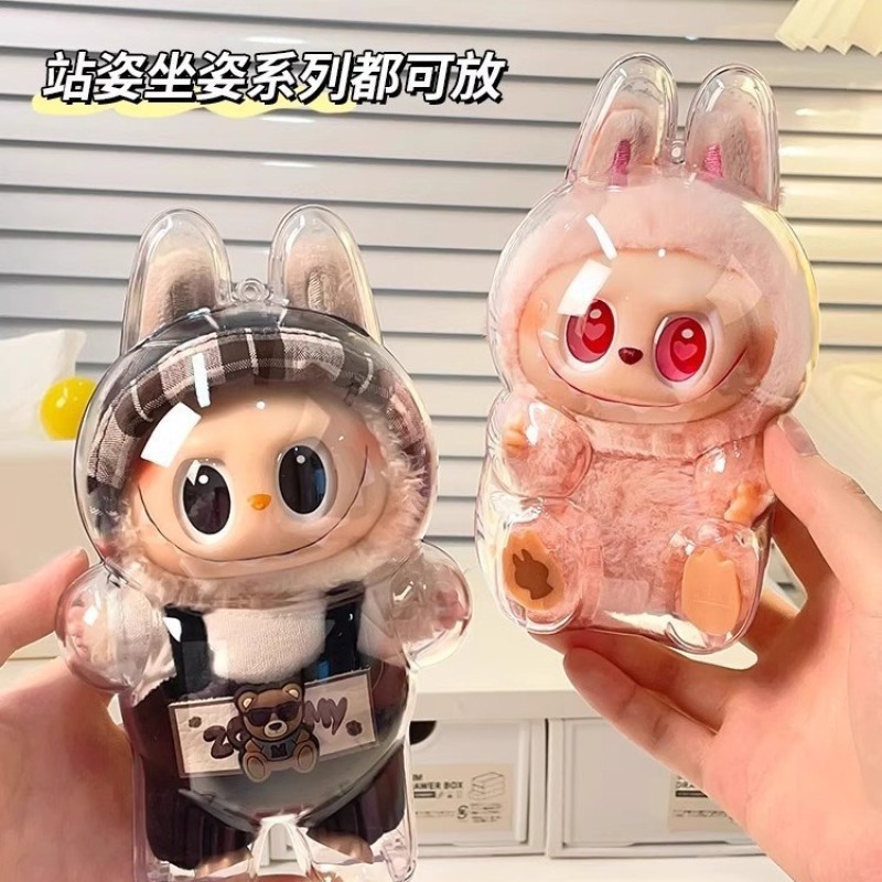 labubu3.0 labubu 透明保護ケース 第三世代保護カバー ベビーウォーキングディスプレイボックス 高価値防塵ケース|undefined