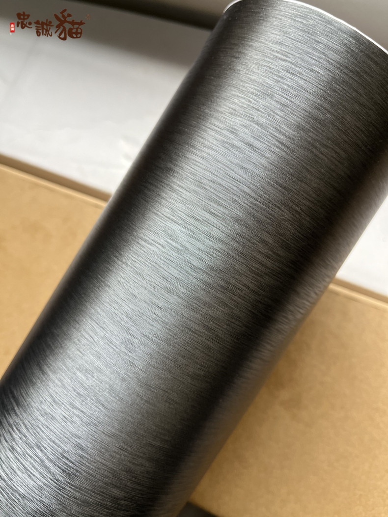 Car interior sticker metal brushed color change film electroplating film 3D metallic silver brushed film metal interior film