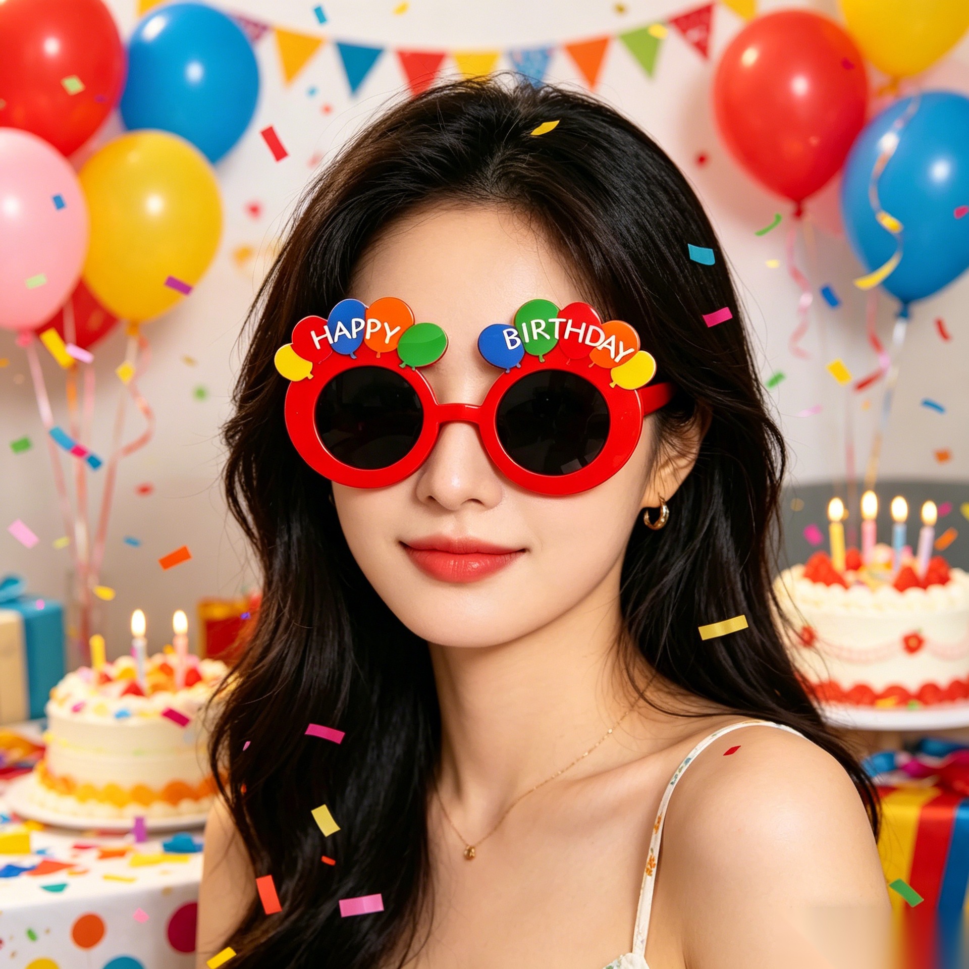 Cumpleaños temático fiesta gafas extrañas feliz cumpleaños pastel vela gafas de diseño de cumpleaños accesorios de fotos