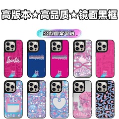 CASET連名バービー人形はアップルiphone16 promax携帯ケース15pro潮牌13鏡面を適用している