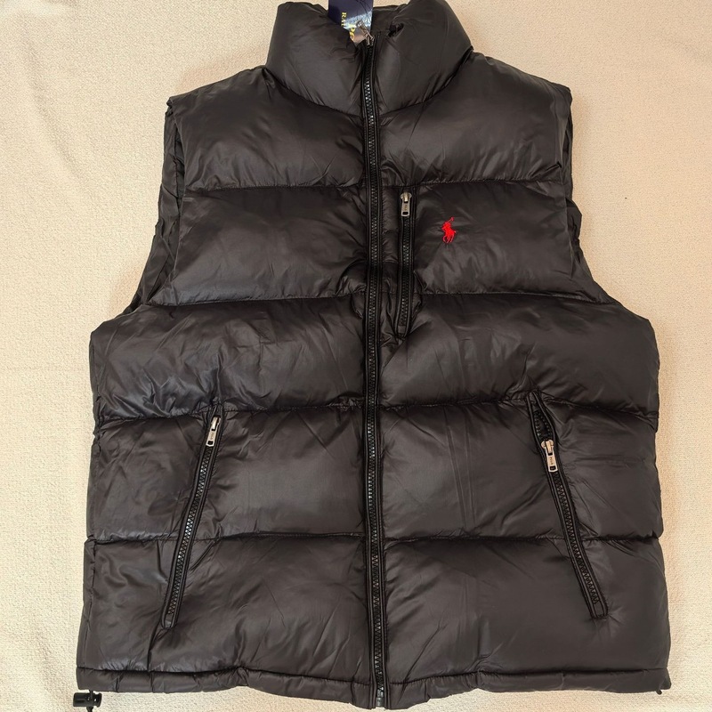 跨境跨境小马拉夫棉服马甲坎肩男款经典款亮面防沾水棉服|undefined