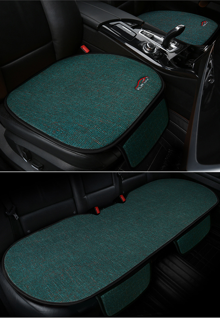 New 6-color linen small three-piece small square cushion car seat cushion four seasons universal seat cushion car chair cushion home