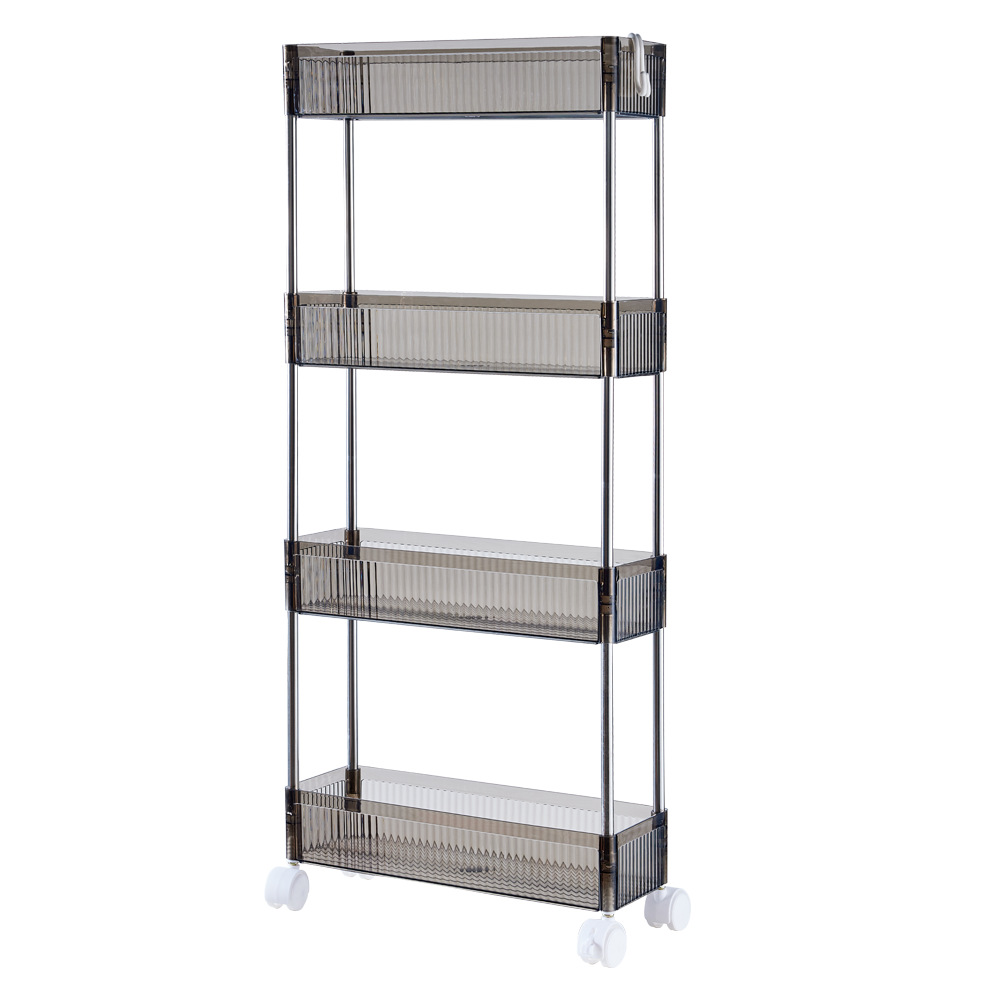 Cuarto de almacenamiento de baño hogar piso almacenamiento rack almacenamiento brecha polea carro almacenamiento rack