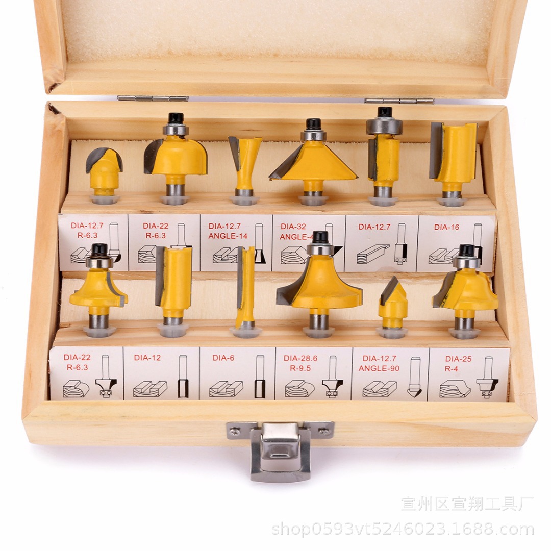 12-piece woodworking milling cutter traje xuanxiang herramienta de carpintería fresadora máquina de corte cabeza de corte