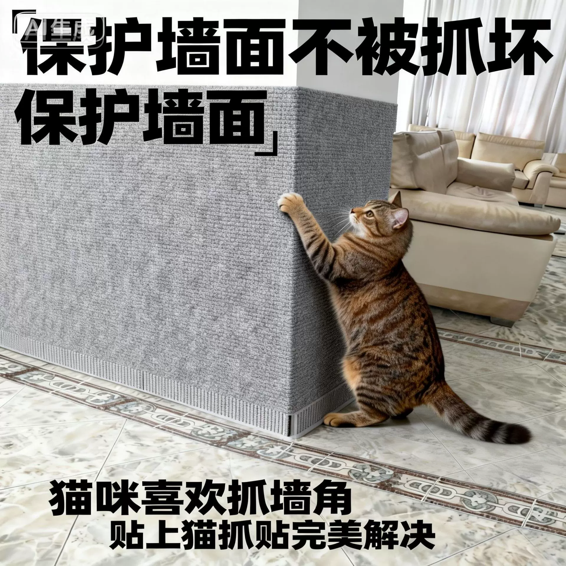 逗猫咪玩具猫抓板防猫抓沙发保护垫不掉絮猫抓板耐磨磨爪耐抓猫咪