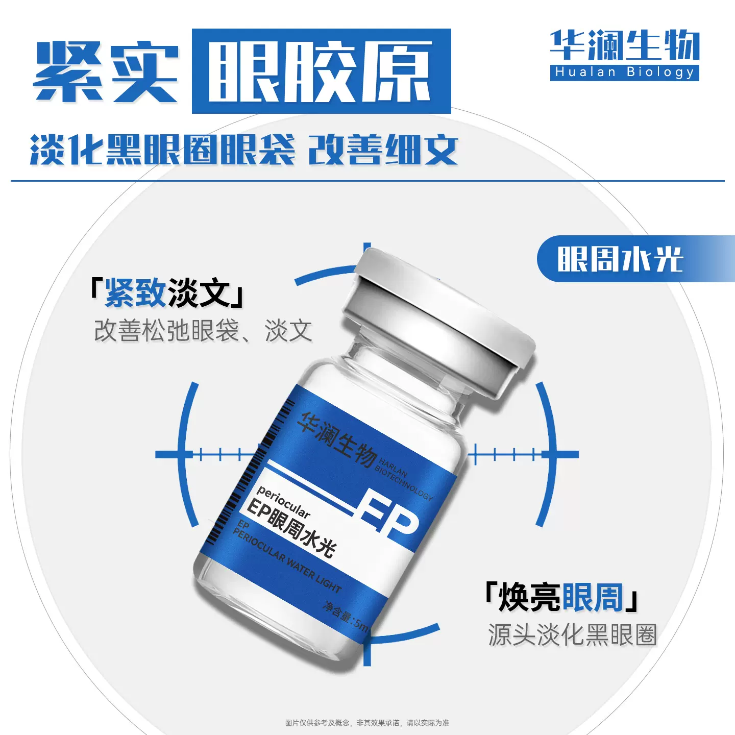 美容院专用眼周肽水光精华液改善暗沉淡化眼周干文源头厂家oem