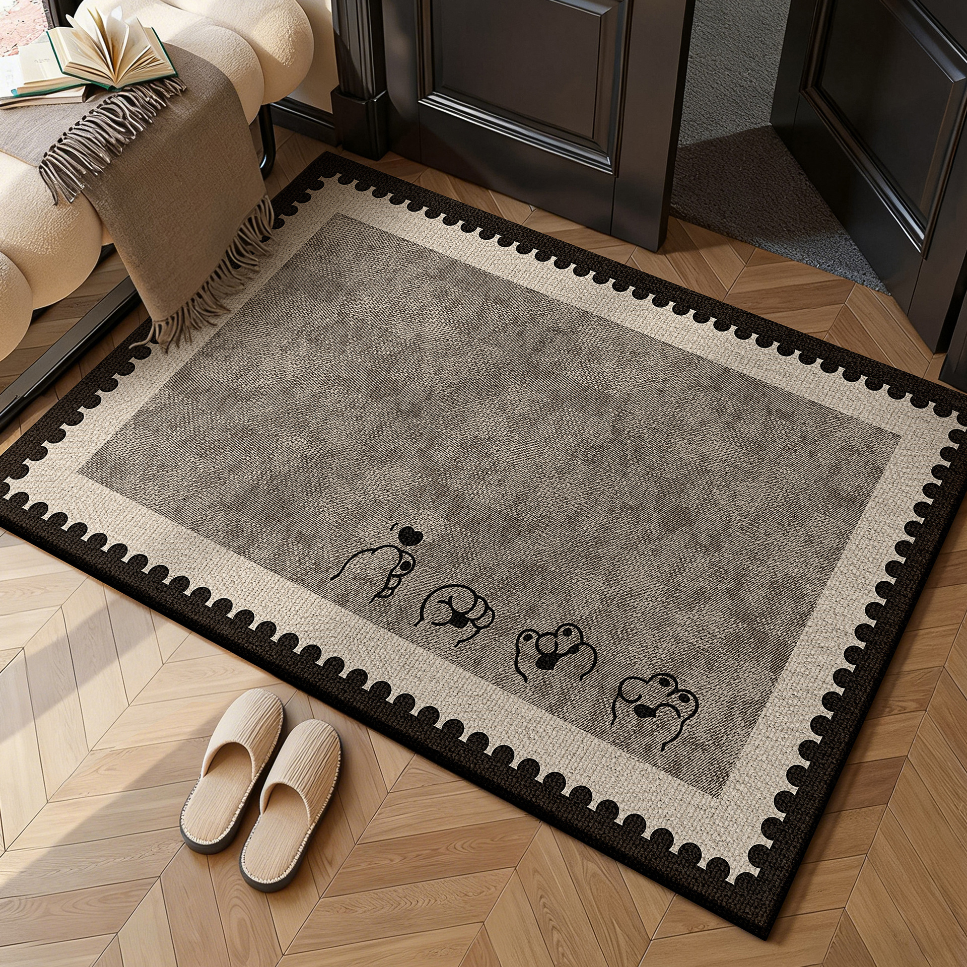 almohadilla de suelo de alta sensación, almohadilla de puerta de entrada, almohadilla de pie resistente a la suciedad, alfombra antideslizante, eliminación de polvo, puerta de entrada doméstica