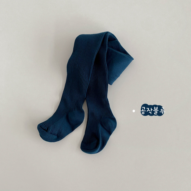 1385 pantimedias para niños al por mayor de Primavera de color sólido de doble aguja de los niños leggings de algodón tira de los NIÑOS Calcetines de baile