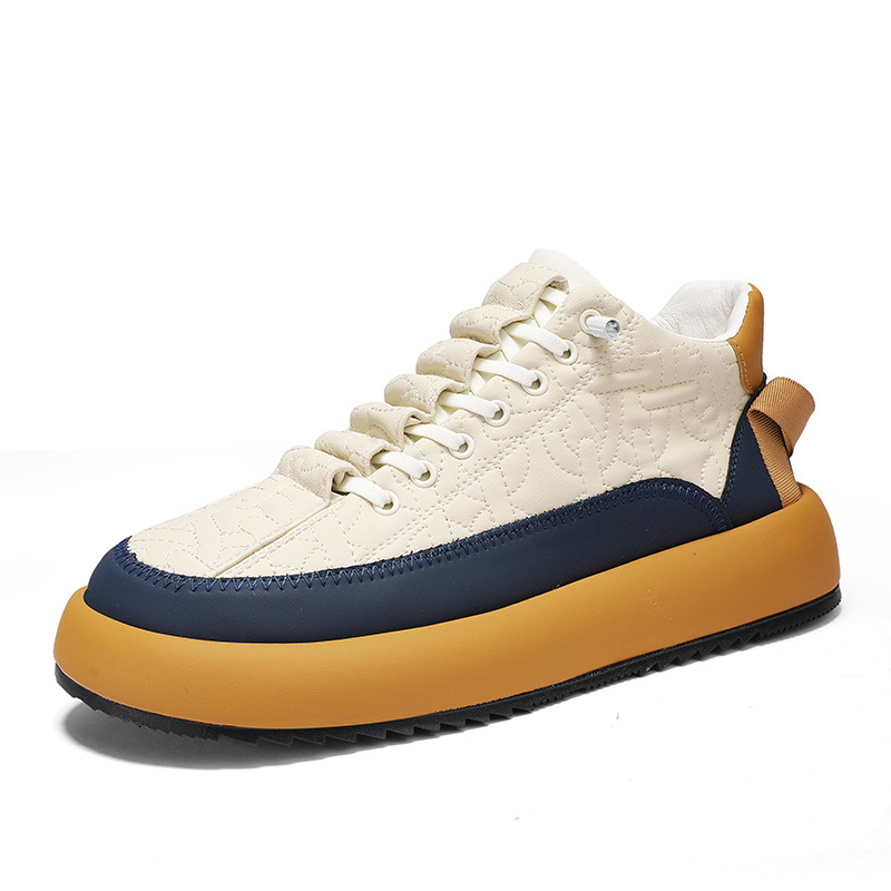 Vielseitige und modische Casual-Sneaker für Frühjahr 2024, neue einbeinige Herrenschuhe, niedrig geschnittene, atmungsaktive runde Zehenpartie_voghion.com
